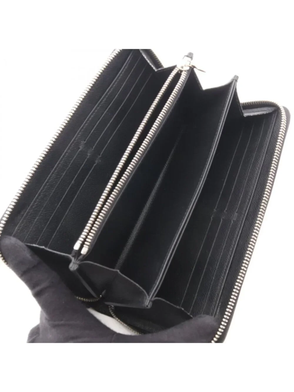 Louis Vuitton Round Wallet Zippy Epi Noir Leather